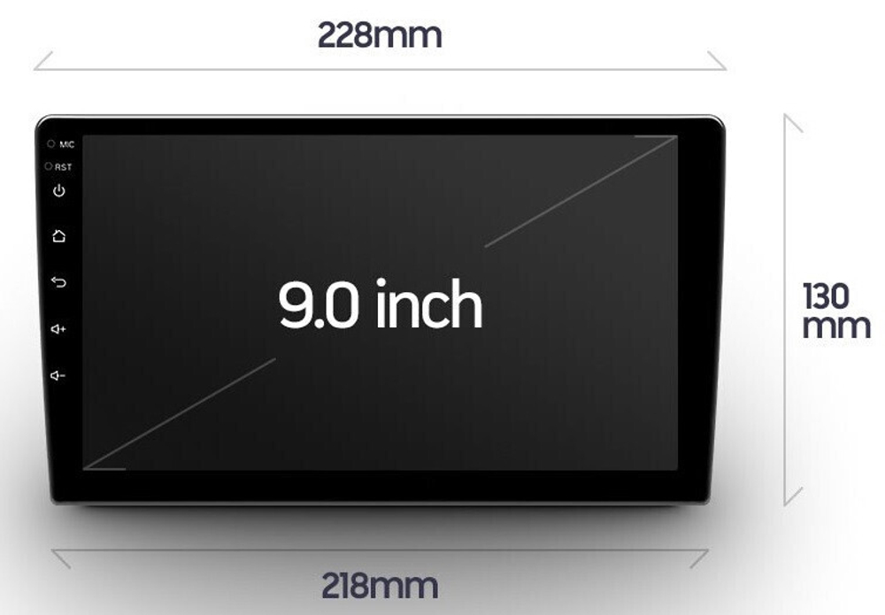 Магнитола для 9" рамки - FarCar 855 монитор 9" IPS на Android 13, 4+64Гб, CarPlay