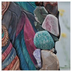 Картина из кожи «Шаманка»