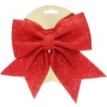 Бант на ёлку «Яркий праздник» 15*20 см, Красный