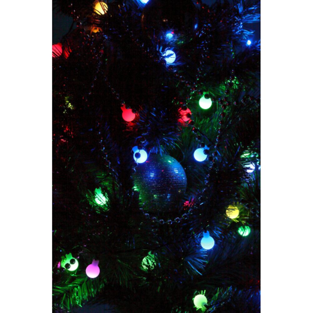 ENIN - 18BM ЭРА Гирлянда LED Нить Шарики d18мм, 5 м мультиколор, 220V