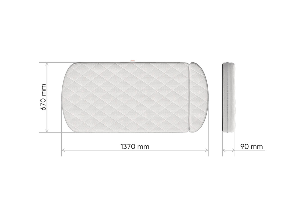 Матрас для кроватки KIDI Soft кокос/форплит/латекс 9 см