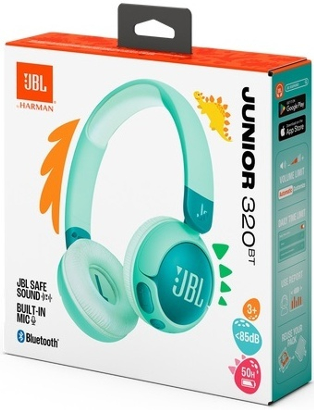 Детские беспроводные наушники JBL Junior 320BT, зеленый