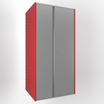 Навесной большой шкаф системы IF 600мм на 1200мм красный