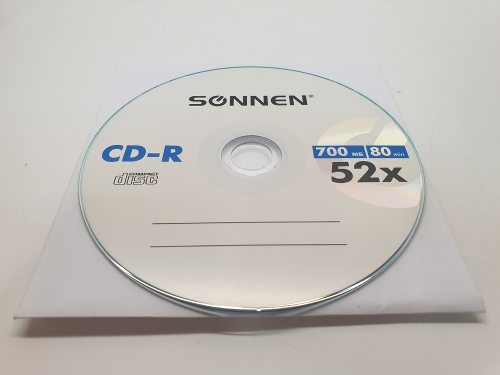 Диск CD-R Sonnen, 700 Mb, 80 min, 52x Max
