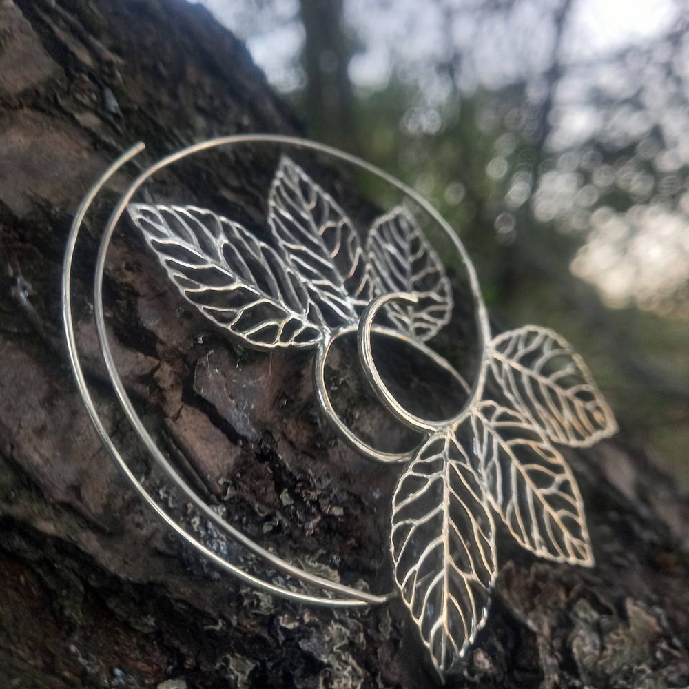 Серьги ЛЕСНАЯ ФЕЯ, серебро