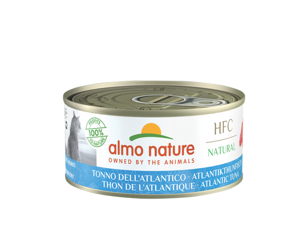 Almo Nature Консервы для кошек с Атлантическим Тунцом (Natural - Atlantic Tuna) 0,15 кг