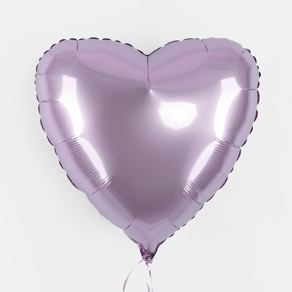 Сердце 18" Сиреневый Сатин Fm