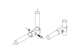 Соединитель двух труб 25мм к системе Joker UNO 01, Amix, 2 шт
