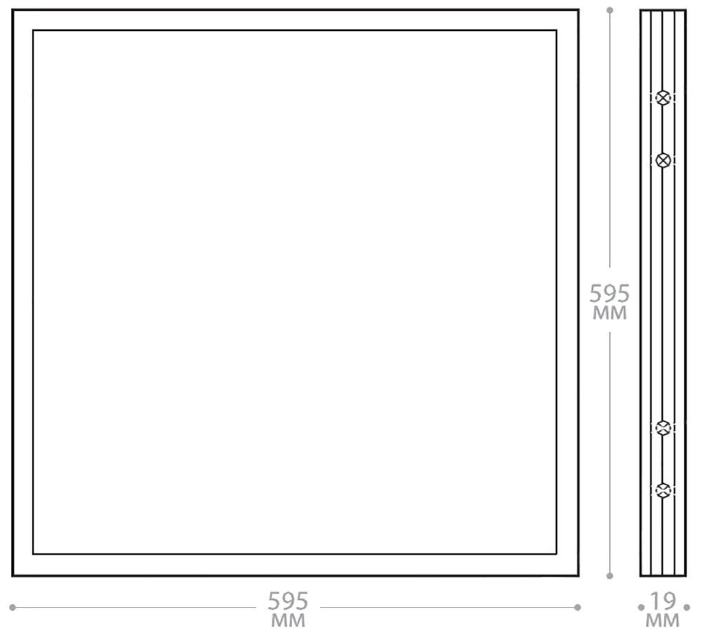 Светильник LED-панель 48Вт 4000К призма IP40 595х595х19мм AL2115 Feron