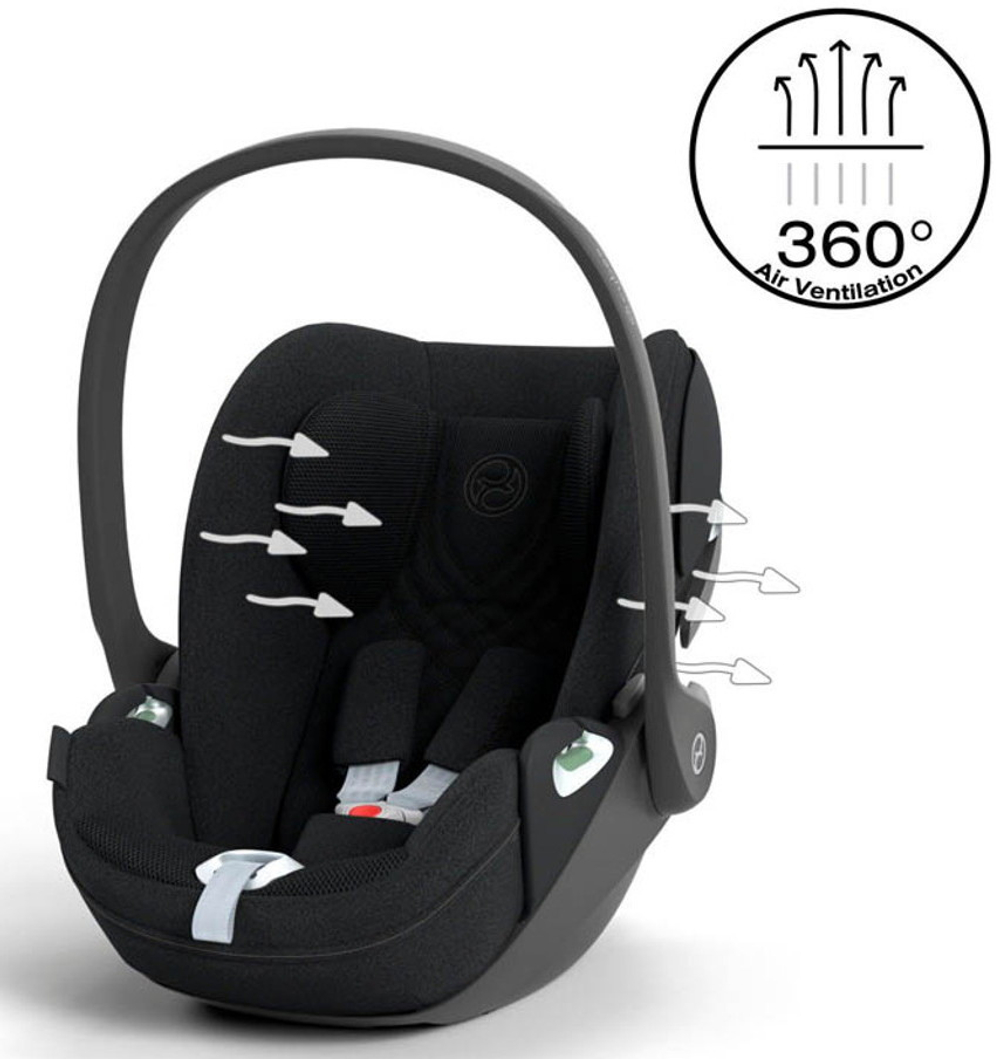 Коляска Cybex Priam IV Rosegold complete Cloud T Sepia Black Plus Base T 3 в 1 Mirage Grey