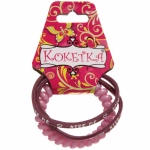 Резинки для волос 3шт «Кокетка», цвет розовый, d-5,5см