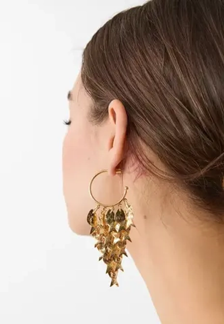 STRADIVARIUS Серьги-каскады в виде рыбок, золотой