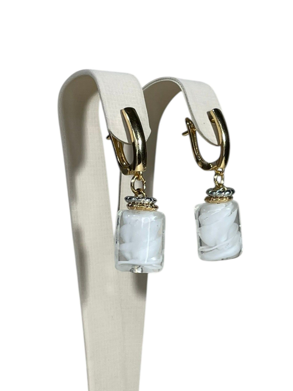 Комплект колье и серьги муранское стекло