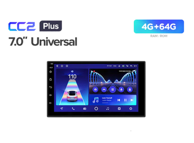 Магнитола Teyes CC2 Plus 4-64 7.0" 2DIN универсальная