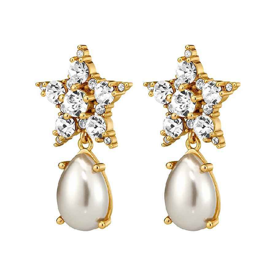 Серьги Dyrberg Kern HYDRA SG CRYSTAL / WHITE PEARL 450032