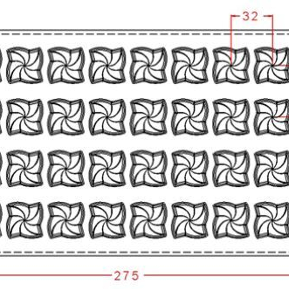 774 | Форма для шоколадных конфет &quot;Ветерок&quot; (275*175 мм)