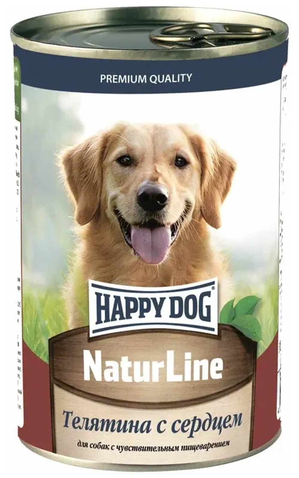 HAPPY DOG Консервы для собак Телятина с сердцем для собак, 410 г