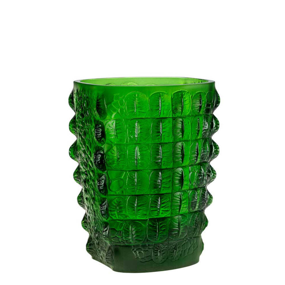 Ваза Lalique Croco Amazon Green, 26.5 см