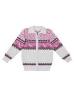 Кофта вязаная на молнии " Птичка"