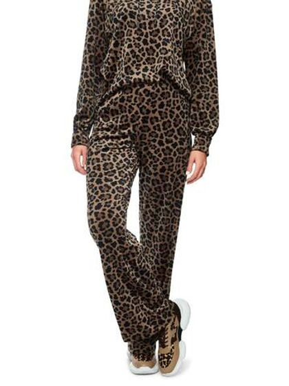 Marc Cain Брюки из велюра с анималистичным принтом