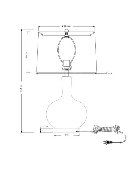 Настольная лампа "Эверли" navy