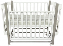 Детская кроватка Антел Nezabudka 2 продольный маятник 538351 белый/серый