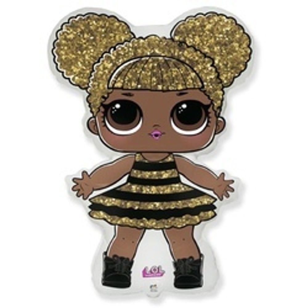 Шар (34"/86 см) Фигура, Кукла ЛОЛ (LOL), Сияющая Королева 1 шт.