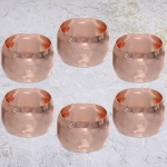 Набор колец для салфеток 6шт «Витраж» 4,5*2,8см, розовое золото