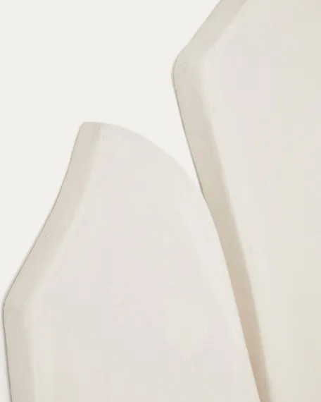 Комплект из 4 настенных панно Siluna, белое папье-маше