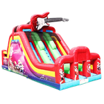 Детский надувной батут-горка "Love music"