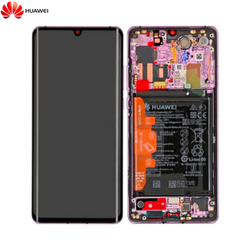 Huawei P30 Pro (VOG-L09) / (VOG-L29) Дисплей (в сборе с тачскрином и аккумулятором) (в рамке) (ORIG-SP)