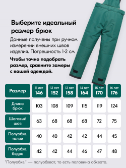 Горнолыжный костюм зимний для мальчика зеленого цвета 9435Z