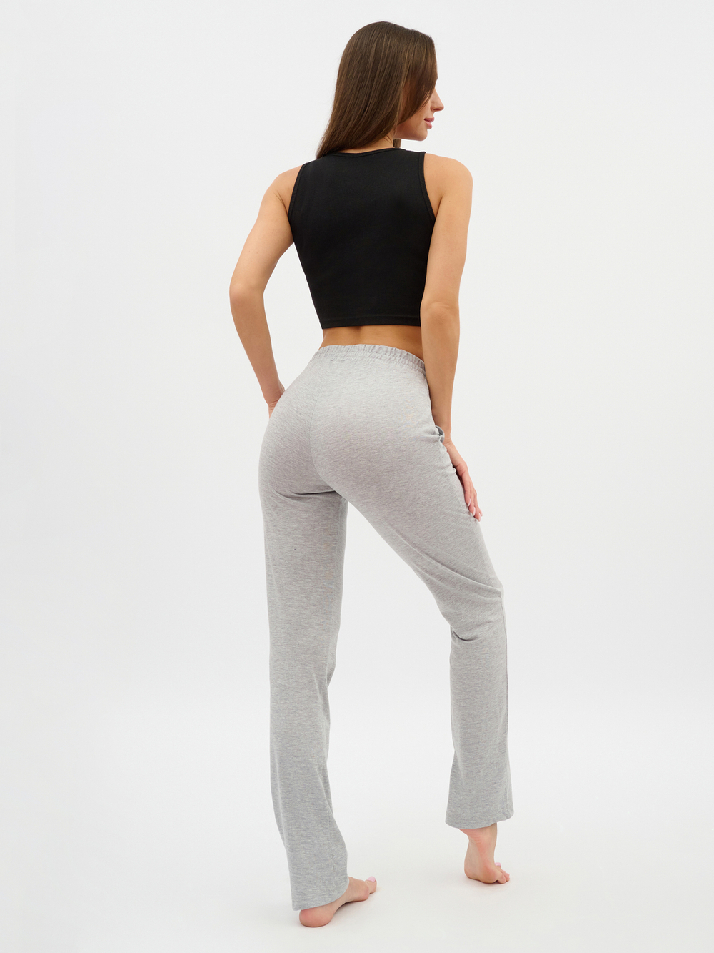 Брюки Бк-498/серыймеланж