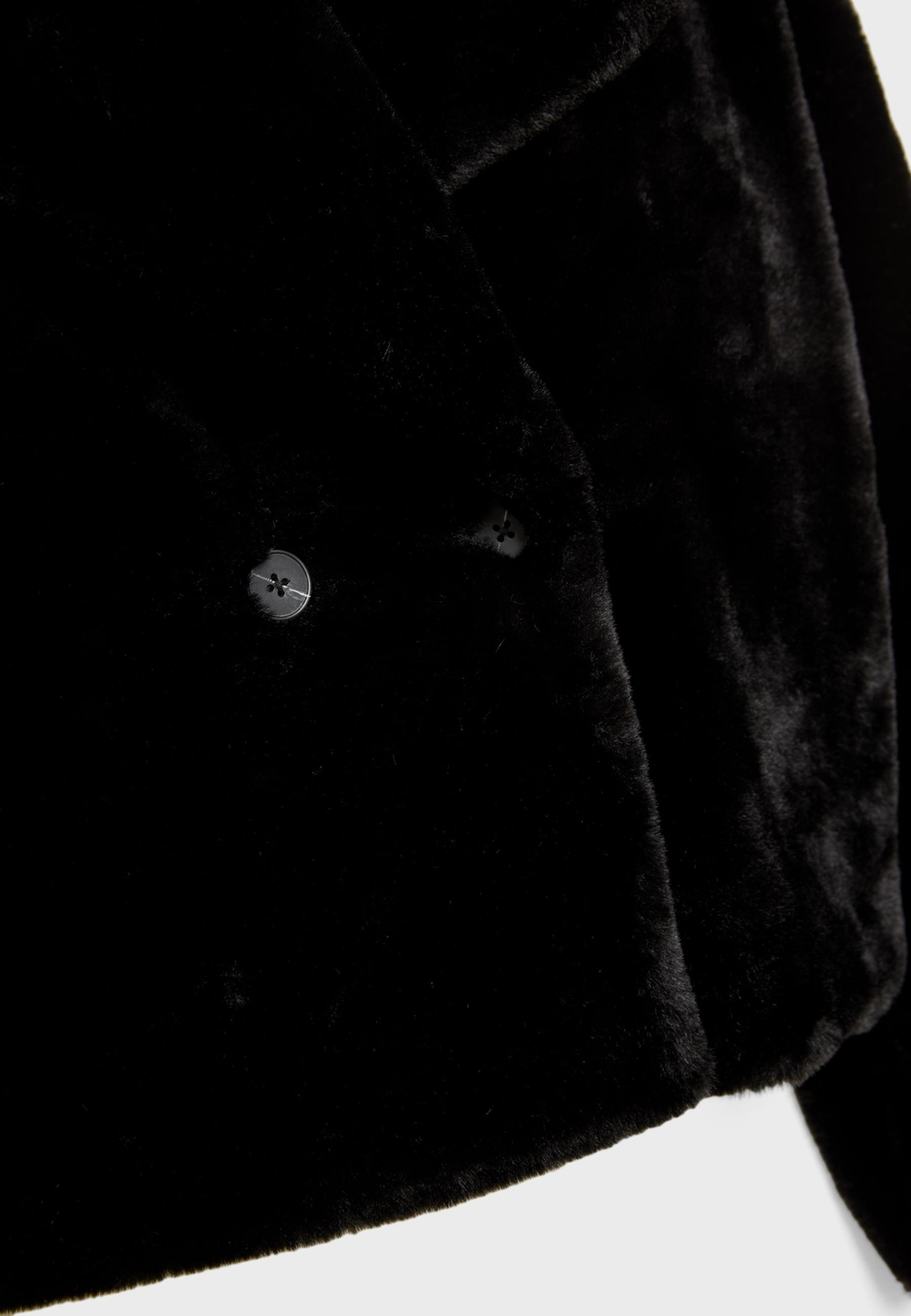 STRADIVARIUS Шуба из искусственного меха, черный