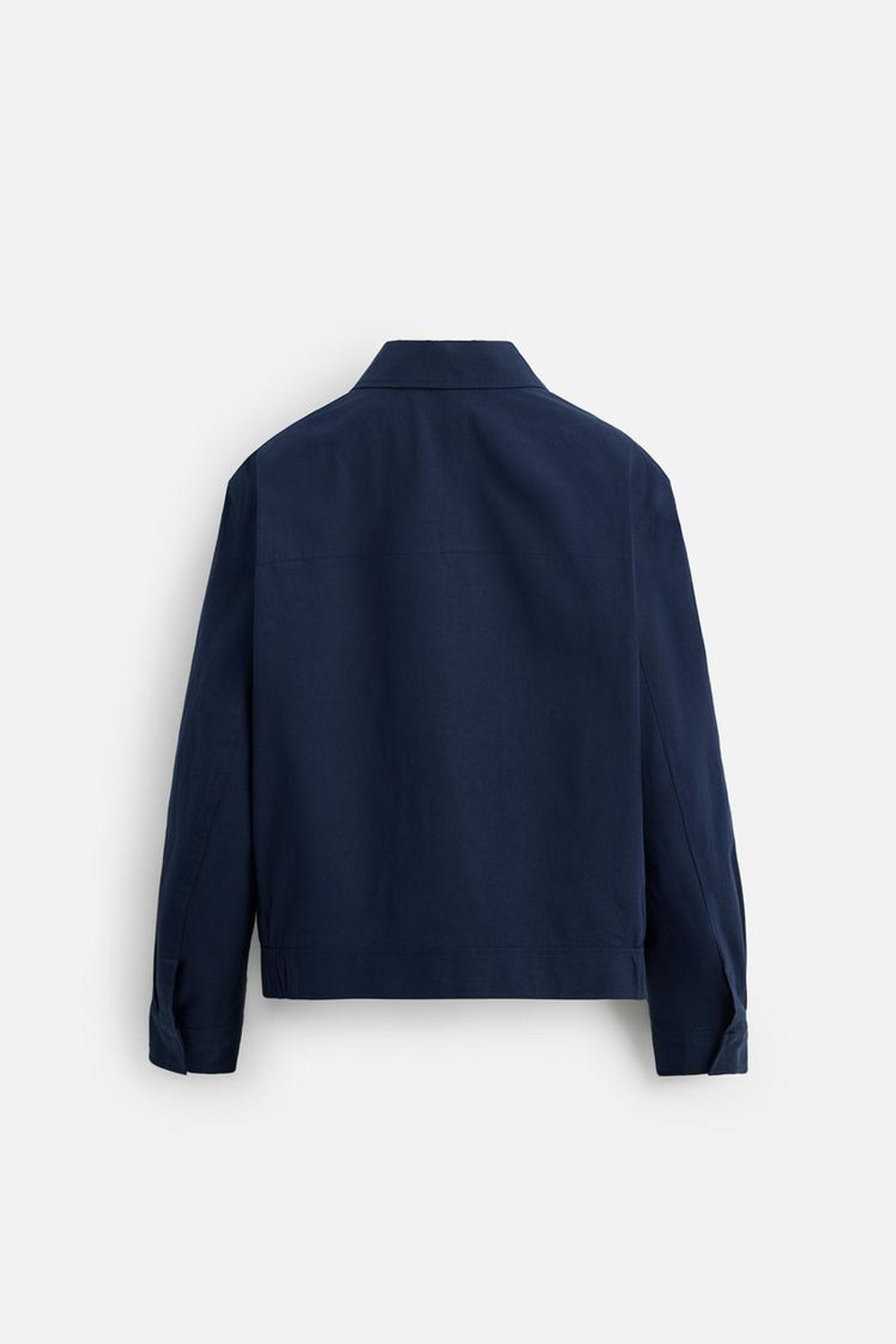 ZARA КУРТКА-БОМБЕР КЛАССИЧЕСКОГО КРОЯ, СИНИЙ