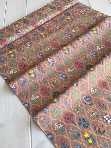 ЦВЕТОЧНЫЙ АРАБЕСК . 100% хлопок Handmade Fabrics 5