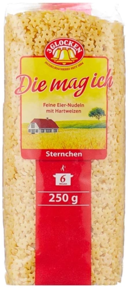 3 Glocken Макароны Die mag ich Sternchen, 250 г