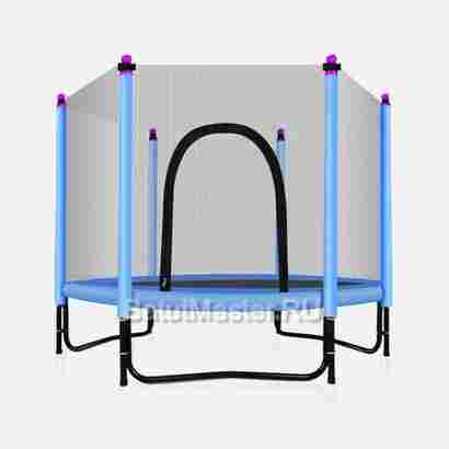 Батут с сеткой, диаметр 5 фт, синий