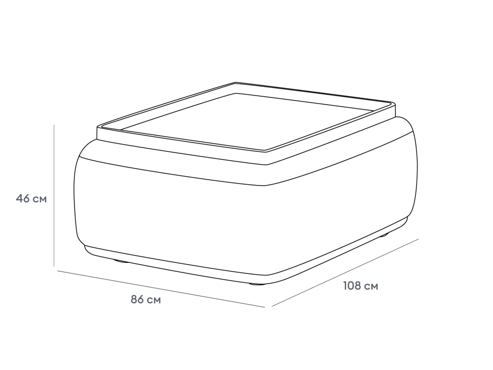 Столик прямоугольный Fabro