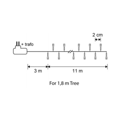 Гирлянда для елки 215см холодный свет 720 ламп 8 функций Luca Lighting