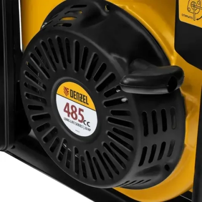 Генератор бензиновый DENZEL PS-95EA-PRO, 9.5 кВт мощность и 485 см3 объем двигателя, 40 л объем топливного бака, электростарт и блок AVR, 3 розетки и выход USB 5 В, силовые клеммы, 946935