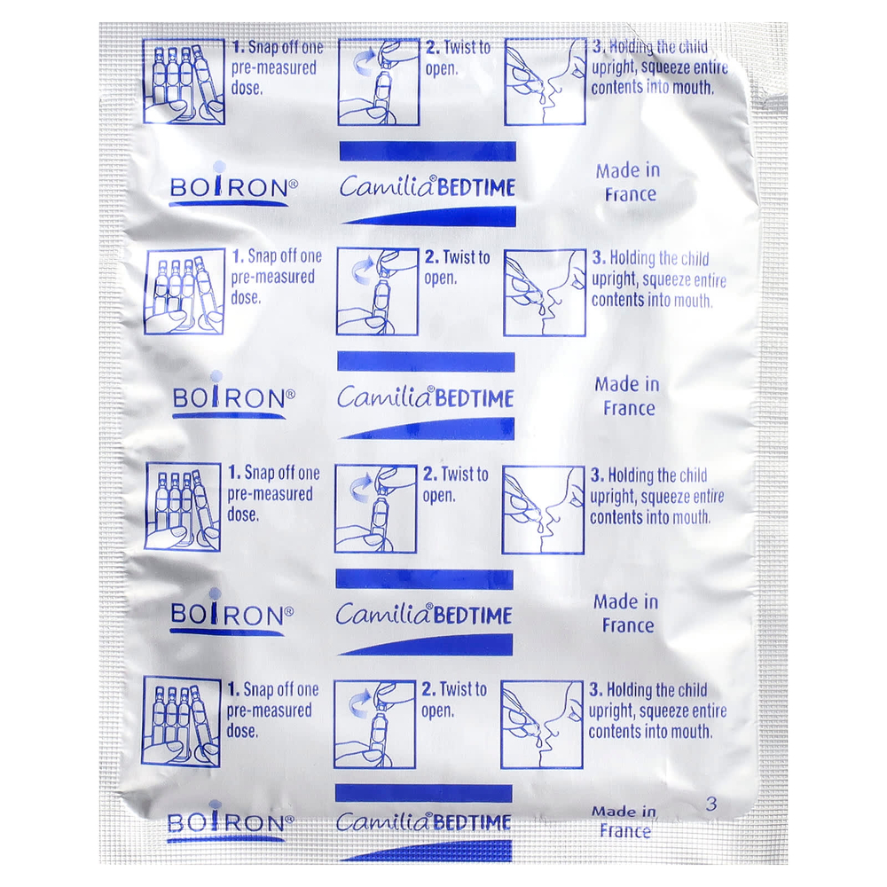 Boiron, Camilia®, жидкие дозы для приема перед сном, для младенцев от 1 месяца, 30 доз, по 1 мл (0,034 жидк. унции)