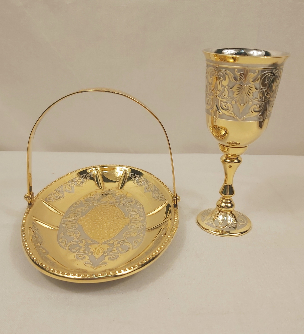 Набор рюмка с блюдцем Златоуст