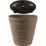 Кашпо для цветов пластиковое 2,25л d-18см «Бархан» Мокачино