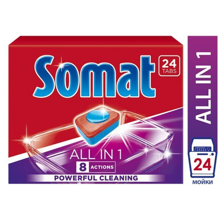 Дефект упаковки. Таблетки для ПММ SOMAT All in 1 - 24 табс