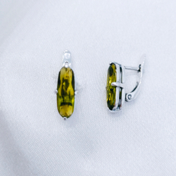 "Аула мод." серьги в серебряном покрытии из коллекции "Серебряная сказка" от Jenavi с английским замком