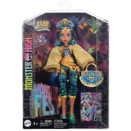 Monster High Monster Fest - Модная кукла Cleo De Nile + фестивальные аксессуары HXH81