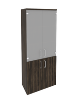 Шкаф высокий широкий со стеклом Onix