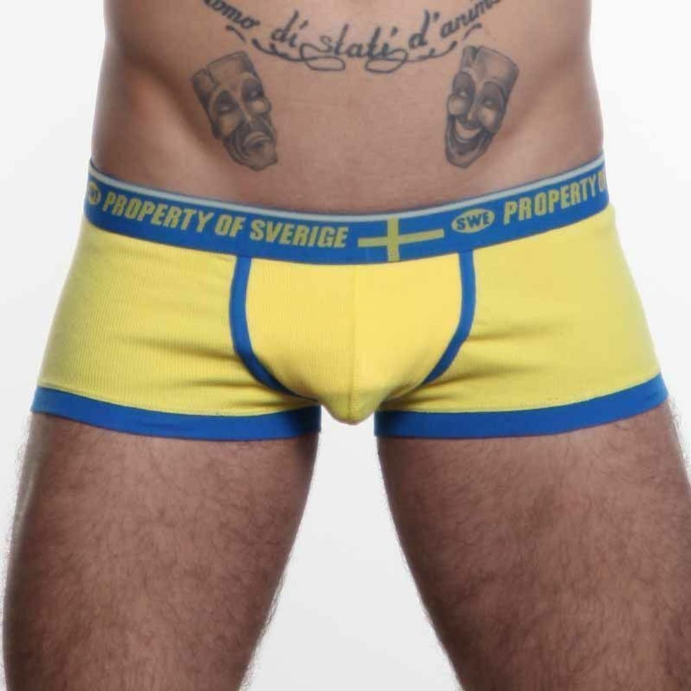 Мужские трусы хипсы желтые Aussiebum Patriot Property of Sweden AB00122