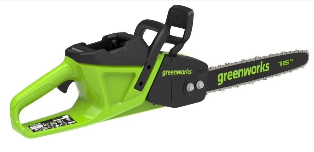 Цепная пила аккумуляторная Greenworks Арт. 2008807UB,  40 см, 2000 Вт, бесщеточная,   c 1хАКБ 4 Ач И ЗУ